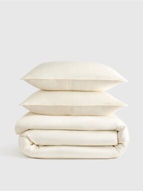 Quince Bamboo Duvet Set in Ivory Size King/Cal King 454